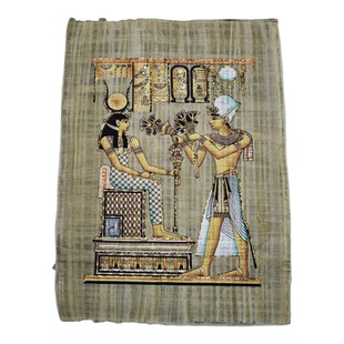 埃及进口手绘纸莎草画相框莎草纸装饰金字塔草纸画旅游背回纪念品