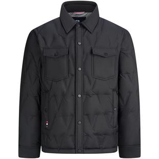 Navigare意大利小帆船时尚棱格鹅绒羽绒服男25冬季新款翻领薄外套