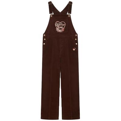 TeenieWeenie小熊奥莱女装秋季复古学院风灯芯绒背带裤连体裤子女