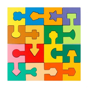 蒙氏几何形状配对积木手眼动作协调逻辑思维训练早教儿童益智玩具