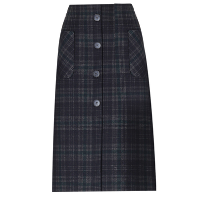 格子毛呢包臀裙休闲一步裙秋