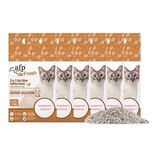 AFP混合猫砂咖啡渣膨润土活性炭除臭快速结团低尘整箱装可冲厕所