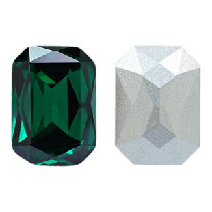 东洲水晶祖母绿K9美甲钻流行轻奢尖底冰糖肥方深绿色指甲饰品钻