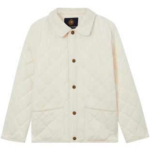 eland kids衣恋童装男童女童棉服秋冬季学院风徽章双插袋翻领外套