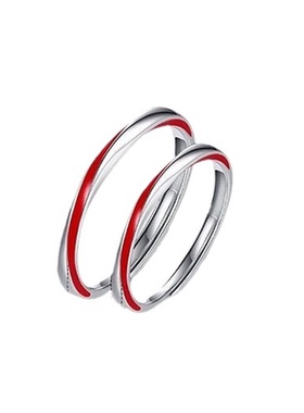 S925纯银莫比乌斯环情侣开口戒