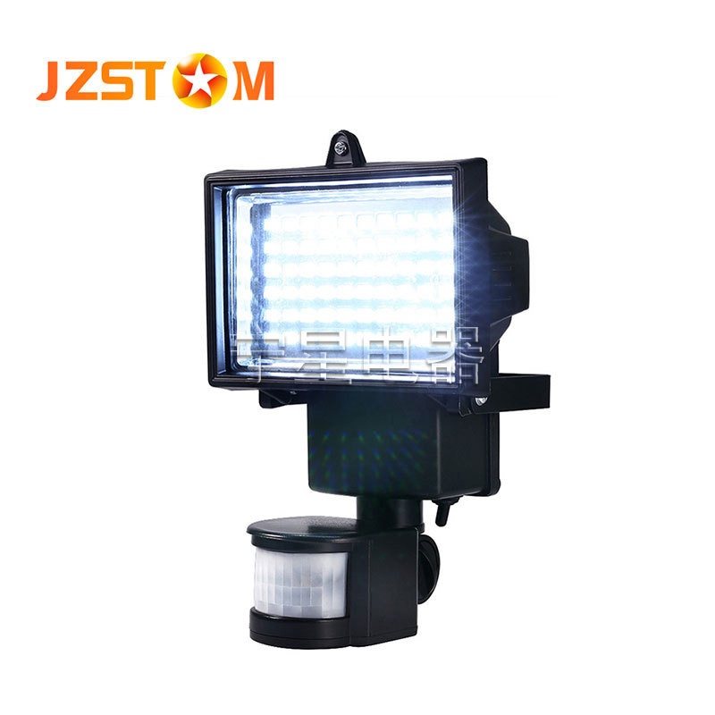 工厂批发 太阳能人体感应灯户外分体式庭院壁灯60LED工程照明路灯