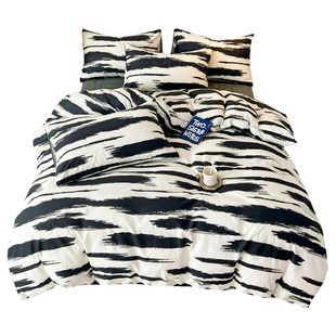 无印良品床上四件套纯棉全棉儿童男生被套学生宿舍床单三件套床品