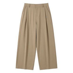 男士卡其色纯棉休闲裤男款2026新款春季裤子大码男裤美式弯刀裤潮