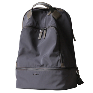 娅黛一抹即平布配真皮双肩包女大容量电脑包男书包休闲旅行背包潮