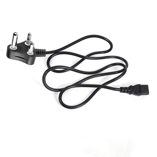 大南非标准三芯1.0/1.5/2.5平方纯铜大功率电源线c13品字尾插头线