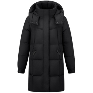 马克华菲中长款防风保暖羽绒服女简约纯色冬装外套2026冬季新款潮