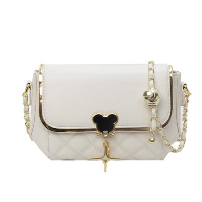 高级感菱格链条小包包女