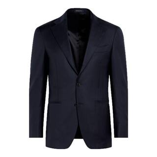 SUITSUPPLY藏青色羊毛西服合体商务男士西装上衣外套