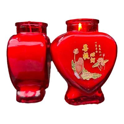 供灯红色玻璃菩提心感恩善念灯