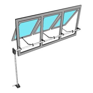 手摇式曲臂开窗器一拖多扇窗可联动上悬窗高窗关窗机手动开启装置