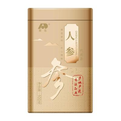 吉林敖东人参片100g东北长白山特产人参红参整支干货切片铁盒正品