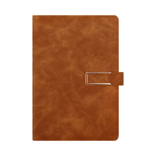 超厚笔记本子工作会议记录本16开带笔插商务记事本简约大学生文艺精致大本A5搭扣日记本皮面本子定制可印LOGO