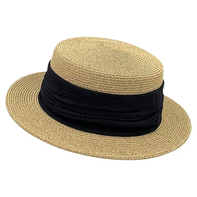 藤井树同款法式优雅防晒平顶草帽