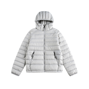 FAFC冬季90白鸭绒排骨连帽羽绒服男款户外轻量化防寒保暖立领外套