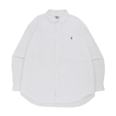 BAPE男装秋冬猿人字母刺绣标签纯色长袖衬衫13103SH