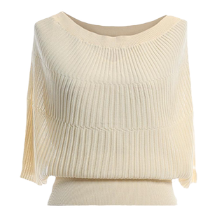 IDPAN女装淡人穿搭肌理感针织衫夏季新款新颖落肩袖O版型套头毛衫