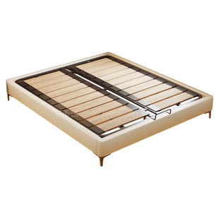 丰舍可定制实木无床头钢木排骨架小户型床架齐边储物床架榻榻米床