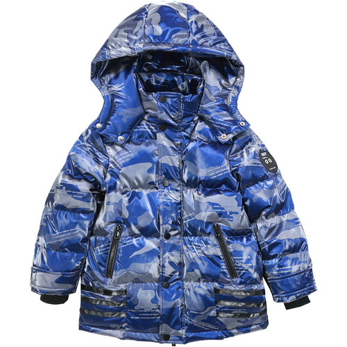 雅鹿儿童羽绒服男童女童中大童中长款2025新款洋气免洗加厚冬外套