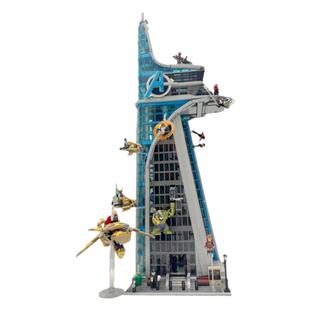 中国积木超级英雄人仔复仇者联盟大厦总部大楼男孩大型拼装玩具