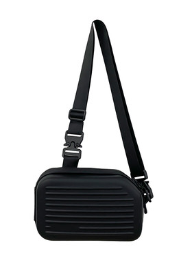 硬壳竖款胸包男斜挎包简约迷你行李箱背包旅行时尚单肩包防水耐磨