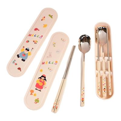 煮妇日记筷子勺子套装316不锈钢