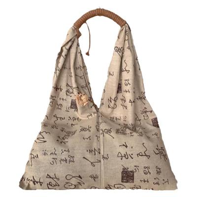 新中式单肩包书法托特包侘寂风