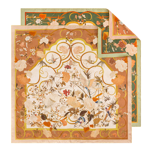 万事利100%桑蚕丝真丝丝巾女异色香云纱披肩重磅头巾大方巾朝露晞