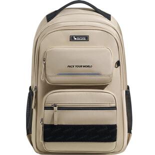 爱华仕大玩家系列双肩包学生书包大容量多功能上学通勤电脑背包男