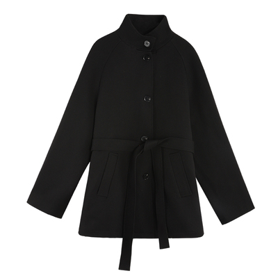 90白鸭绒填充立领系带收腰外套