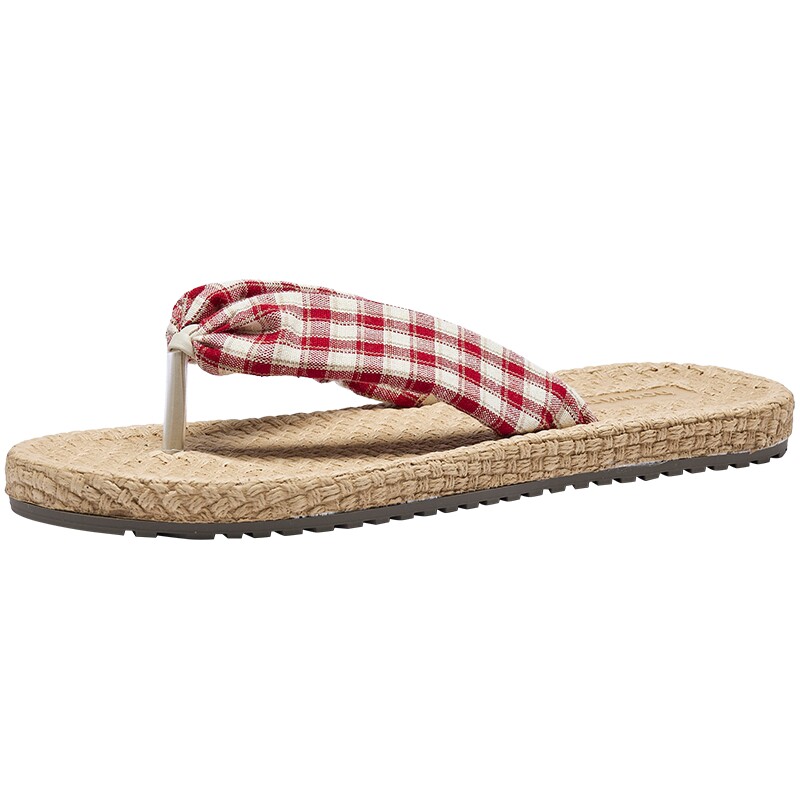 热风平底人字拖女款2026年春季新款凉拖户外沙滩女拖鞋H62W26203