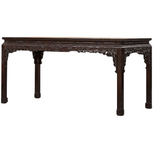 蕴秀阁紫光檀画案雕花书桌中式写字桌子明清国学桌书房家具书法桌