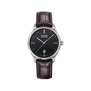 [礼物]Union格拉苏蒂宇联德国手表维罗黑盘日历机械男士情侣腕表
