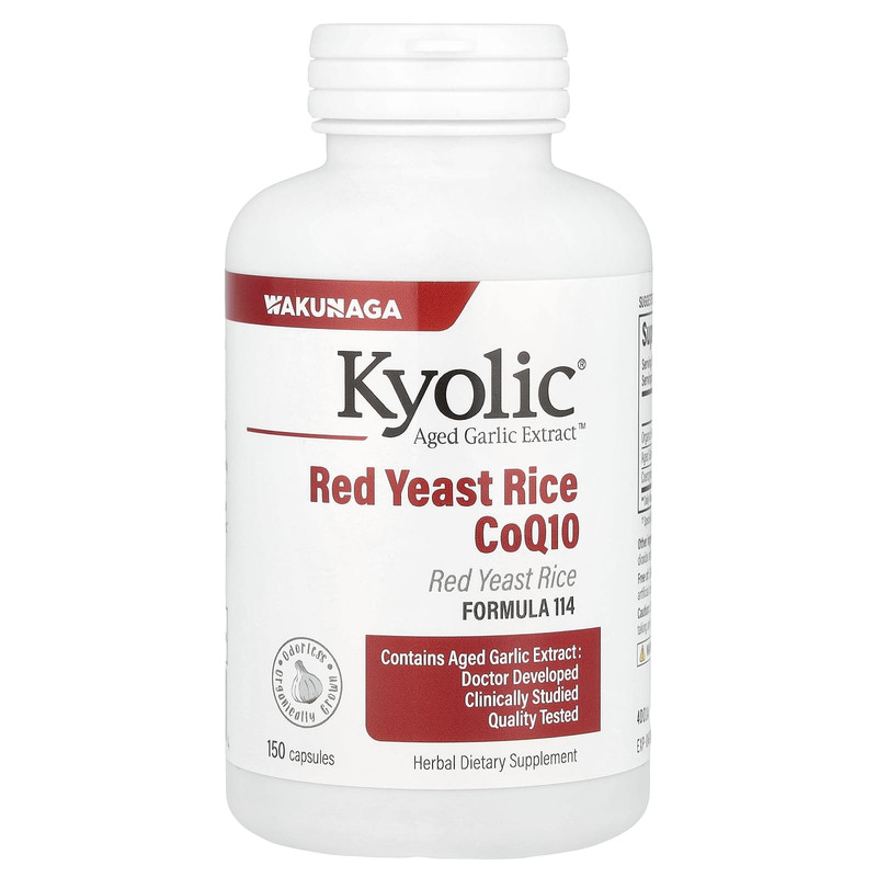 Kyolic,陈蒜提取物™,红曲米 + 辅酶 Q10 胶囊,配方 114,150 粒