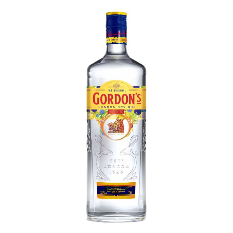 【自营】Gordon's/哥顿金酒700ml杜松子琴酒gin金汤力鸡尾酒基酒