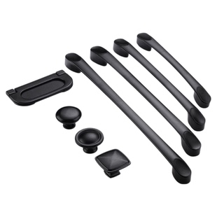 现代简约柜门拉手轻奢黑色拇指款衣柜门橱柜鞋柜吊柜铝合金门把手