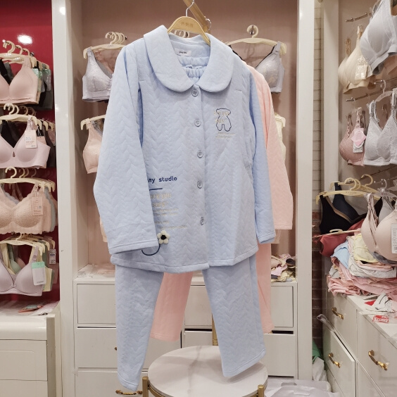 秋冬孕妇睡衣哺乳月子服喂奶家居服孕妇装产后空气棉月子服套装