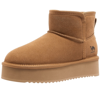 骆驼小暖绒雪地靴女2025冬新款