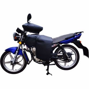 跨骑摩托车挡风被防风衣罩PU防水护膝夏秋冬季加绒加厚保暖骑行男