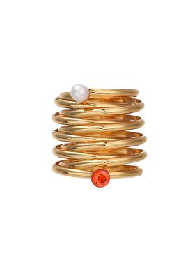 小众原创轻奢弹簧不规则戒指