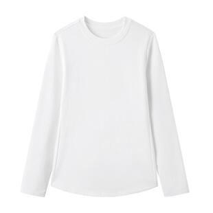 拇指白小T女款热力加厚加绒长袖T恤秋冬新款百搭时尚保暖打底衫