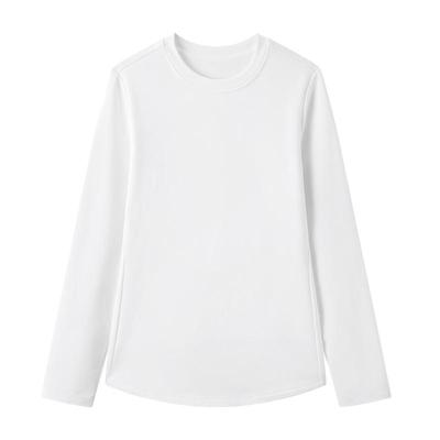 白小T加绒长袖T恤打底衫