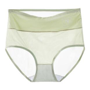 高腰内裤女士大码性感冰丝无痕短裤女生抗菌纯全棉裆三角夏季薄款