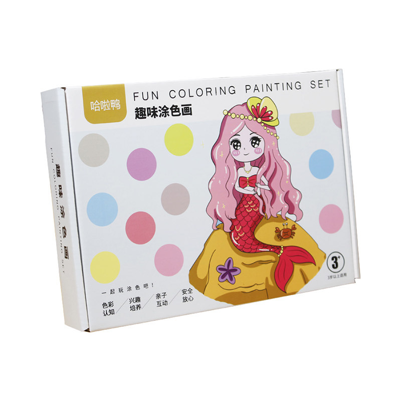 哈啦鸭公主涂色画新品