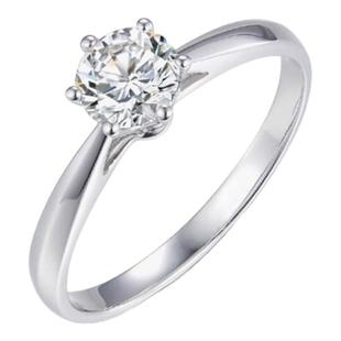 蒂芙星钻18K金培育钻石河南人工人造钻石镂空六爪气质百搭钻戒