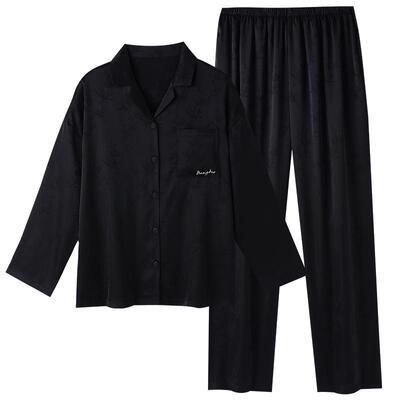 睡衣女士春秋款冰丝长袖家居服